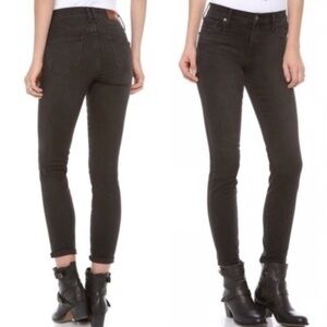 MADEWELL 10” HIGH RISER SKINNY SKINNY  WOMEN’S BLACK WASH DENIM SZ 27